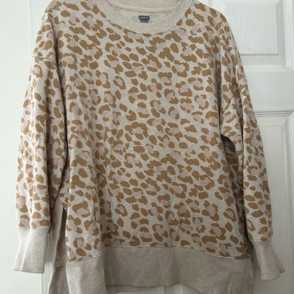 Aerie cheetah sweatshirt